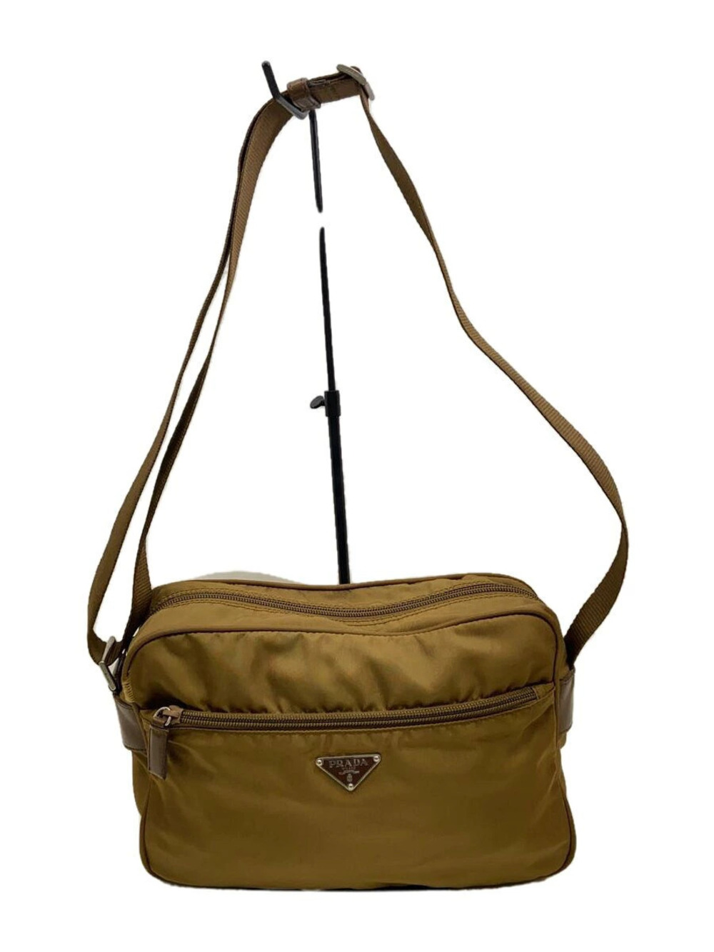 Prada Shoulder Bag Beige Cream Triangle Prada Bag
